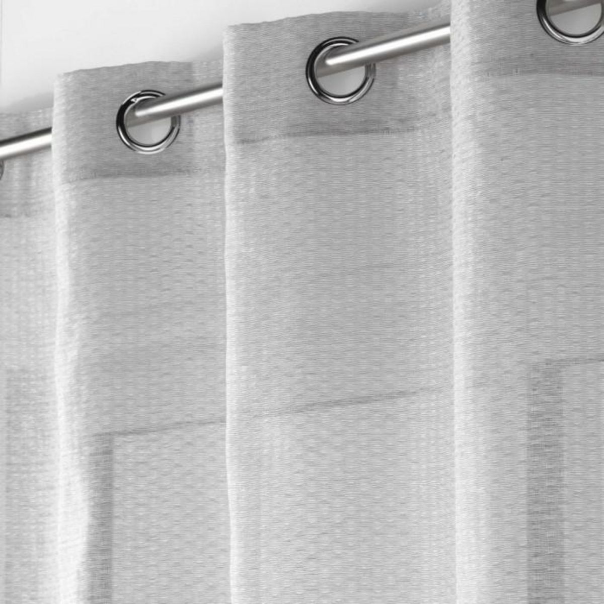 Paris Prix Rideau Voilage Jacquard  Ophelia  140x240cm Gris