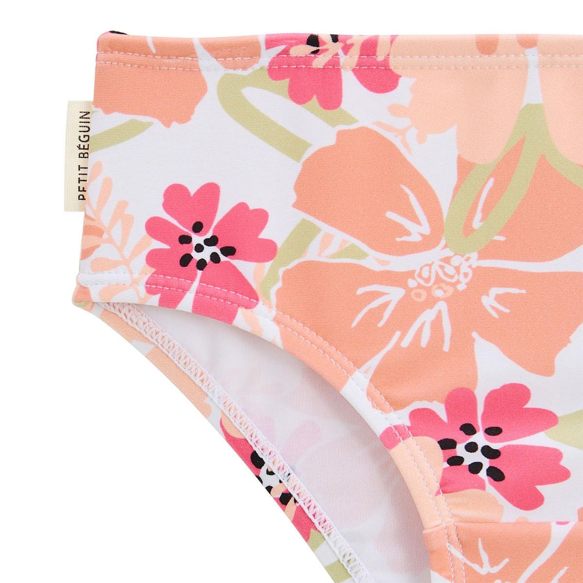 Petit Béguin Maillot de bain bébé 2 pièces t-shirt de protection UV et culotte Rosara