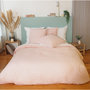 Voir la diapositive 2 : Home collection Parure housse de couette 100% coton lave 57fils evi