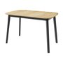 Voir la diapositive 3 : BEST MOBILIER Magov - table à manger extensible - effet bois et noir - 4 personnes