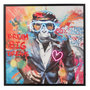 Voir la diapositive 1 : Paris Prix Tableau à LED  Monkey Cigar  83x83cm Multicolore