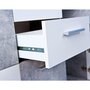 Voir la diapositive 6 : Paris Prix Commode Design 5 portes  Miller  Gris & Blanc