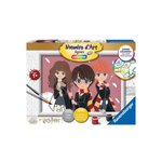 RAVENSBURGER Numero d art lignes colorees portraits Harry Potter, moyen modele