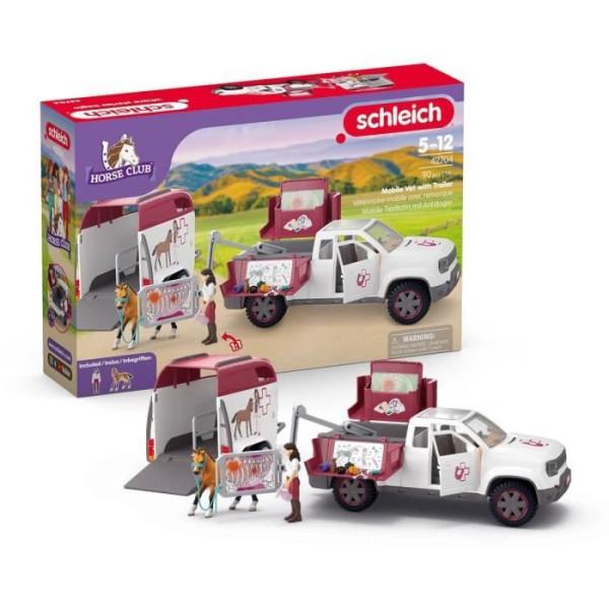 Schleich Coffret Vétérinaire mobile avec remorque, SCHLEICH 42704 Horse Club