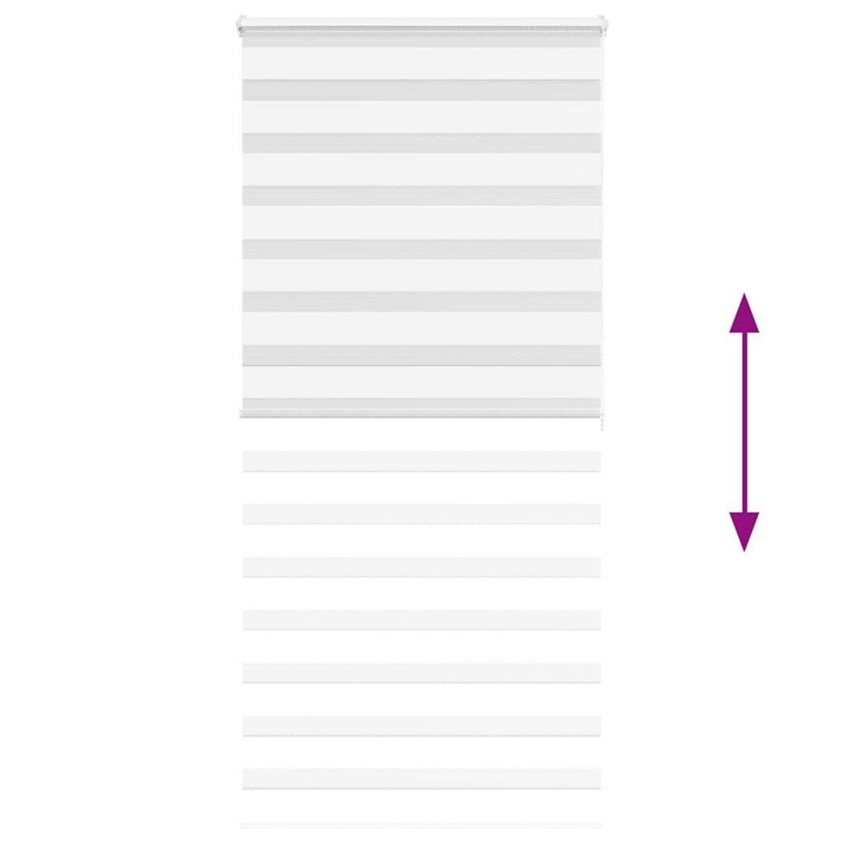 VIDAXL Store zebre blanc 110x200 cm largeur du tissu 105,9cm polyester