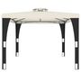 Voir la diapositive 4 : VIDAXL Tonnelle a double toit creme 3,98x2,98 m acier