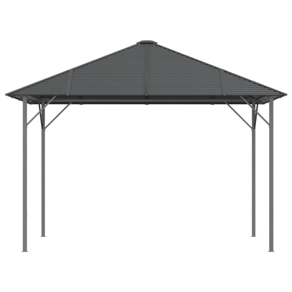 VIDAXL Belvedere avec toit 3x3 m Anthracite