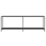 Voir la diapositive 3 : VIDAXL Table console Noir 220x35x75,5 cm Verre trempe