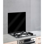 Wenko Fond de hotte en verre trempé - L. 60 x H. 70 cm - Noir