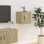 Voir la diapositive 4 : VIDAXL Meubles TV muraux 2 pcs Chene sonoma 40x34,5x40 cm