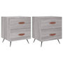 Voir la diapositive 2 : VIDAXL Tables de chevet 2 pcs sonoma gris 40x35x47,5 cm
