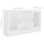 Voir la diapositive 6 : VIDAXL Armoire a vitrine Blanc 120x30,5x70 cm Bois d'ingenierie