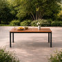 Voir la diapositive 4 : CONCEPT USINE Table 6 places en bois naturel d'eucalyptus 150cm BAGO