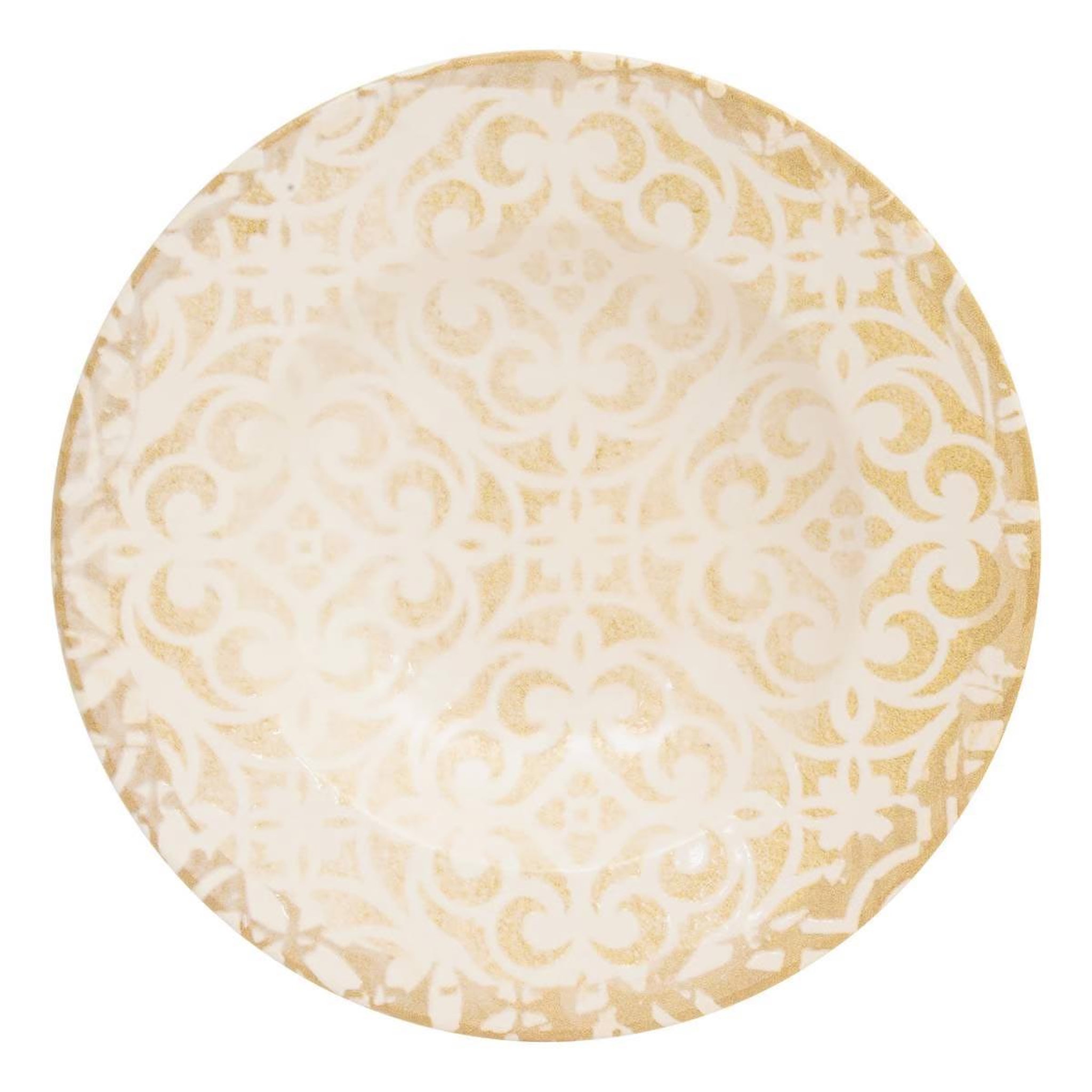 Voir la diapositive 2 : SECRET DE GOURMET Lot de 6 assiettes à pâtes  anna  28cm crème