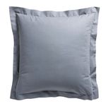 TODAY Taie d'oreiller volant unie percale pur coton 78 fils. Coloris disponibles : Violet, Gris
