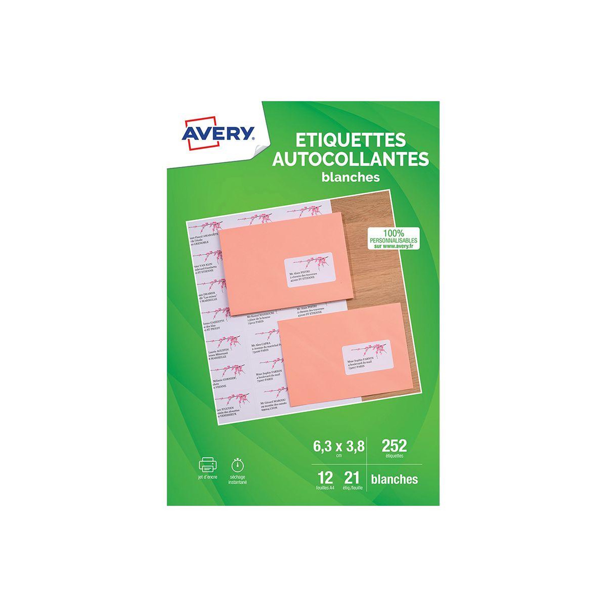 AVERY Etiquette etiquettes adressage 63.5x38.1mm