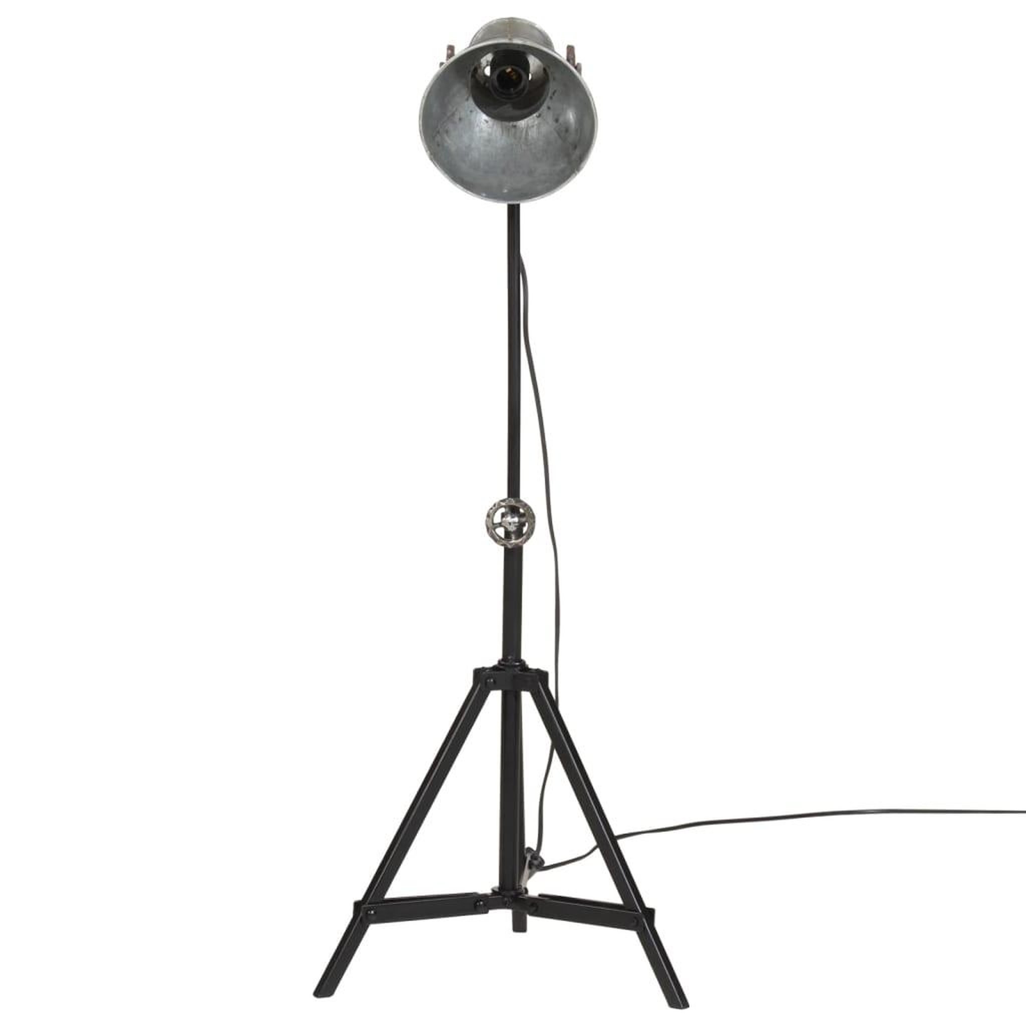 Voir la diapositive 3 : VIDAXL Lampe de bureau 25 W argent vintage 35x35x65/95 cm E27