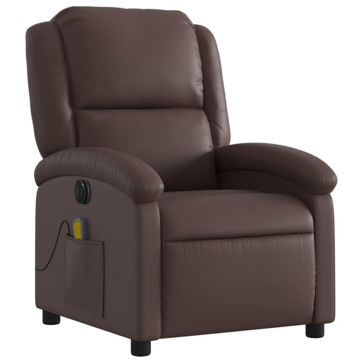 VIDAXL Fauteuil de massage inclinable electrique marron similicuir