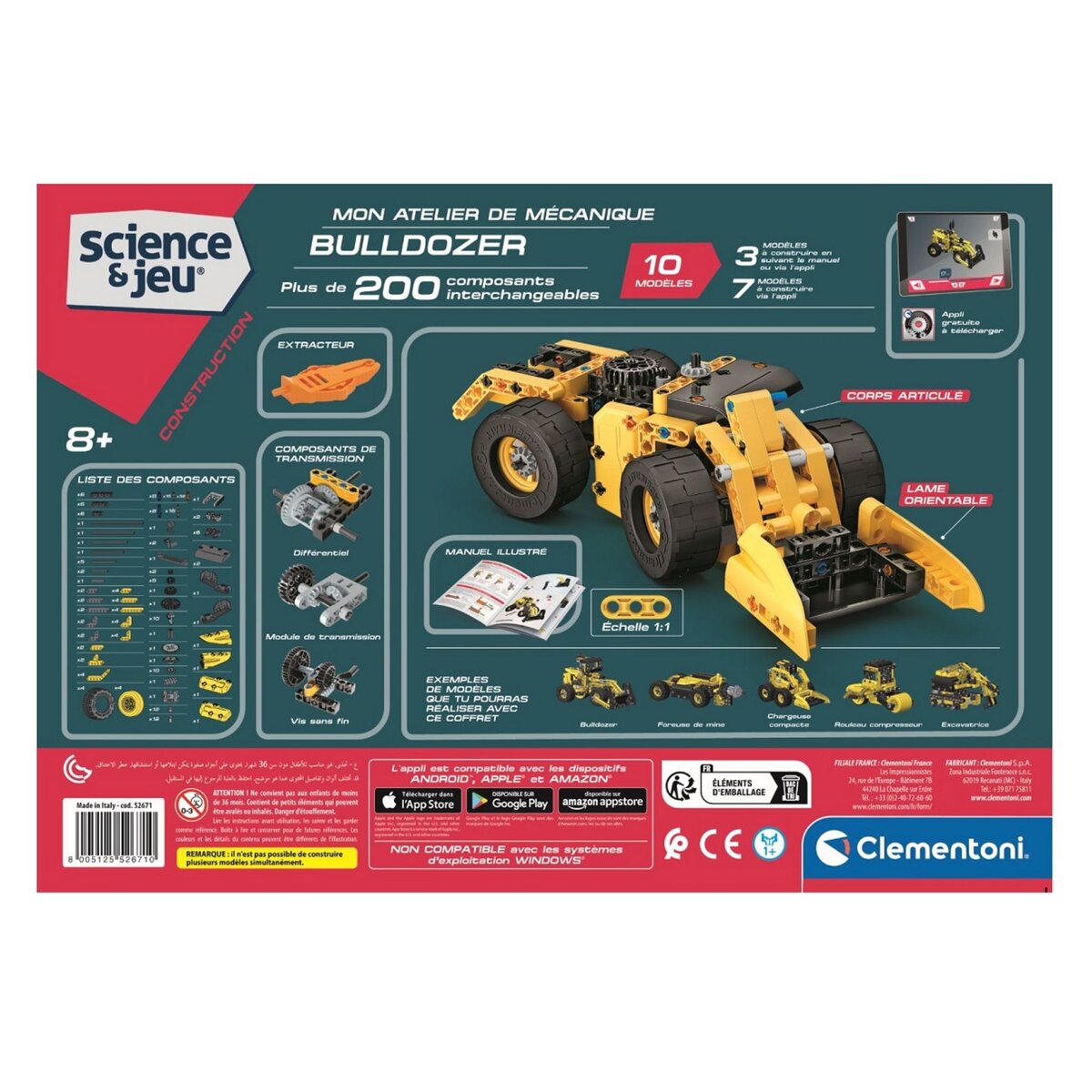 CLEMENTONI Mon atelier de mécanique Bulldozer