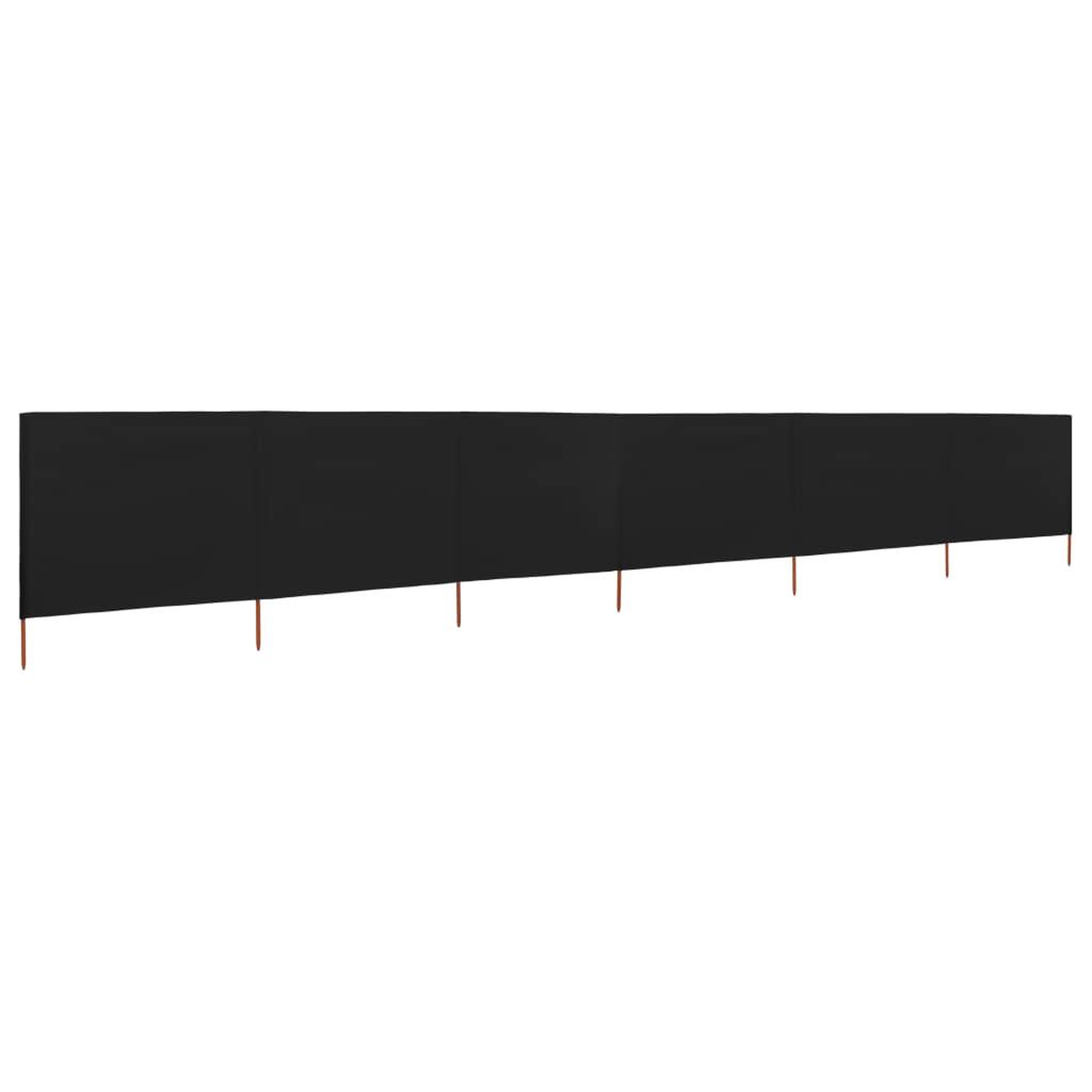 Voir la diapositive 2 : VIDAXL Paravent 6 panneaux Tissu 800 x 160 cm Noir