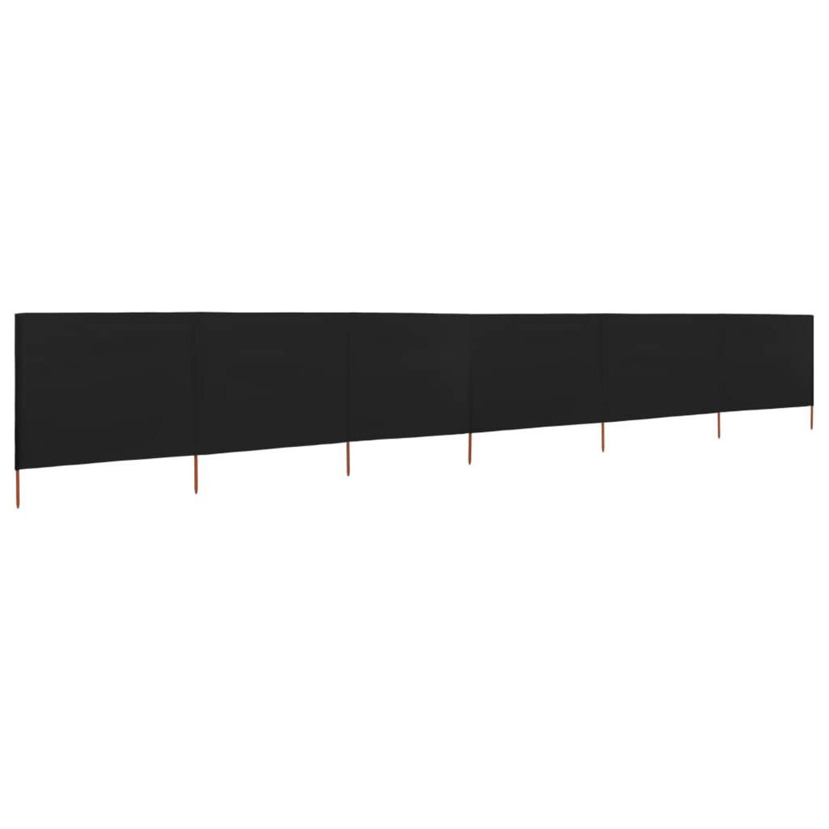 VIDAXL Paravent 6 panneaux Tissu 800 x 160 cm Noir