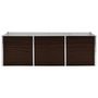 Voir la diapositive 3 : VIDAXL Lit sureleve de jardin Marron 240x80x77 cm Acier galvanise