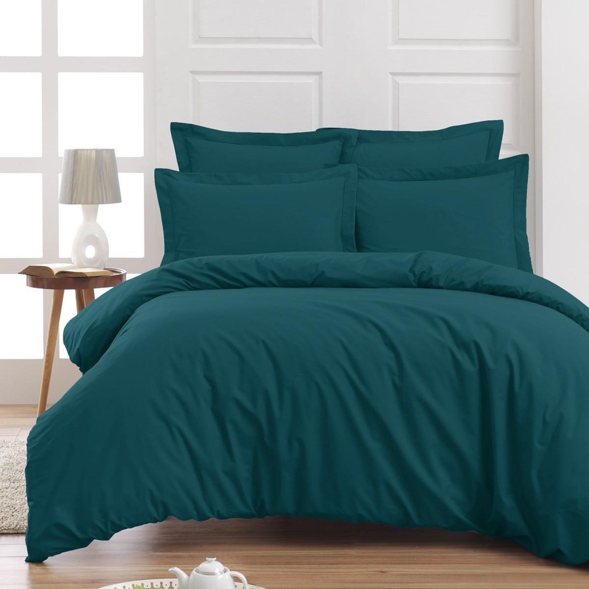 Voir la diapositive 4 : Sensei Maison Drap housse en percale de coton pour lit articulé SOFT PERCALE