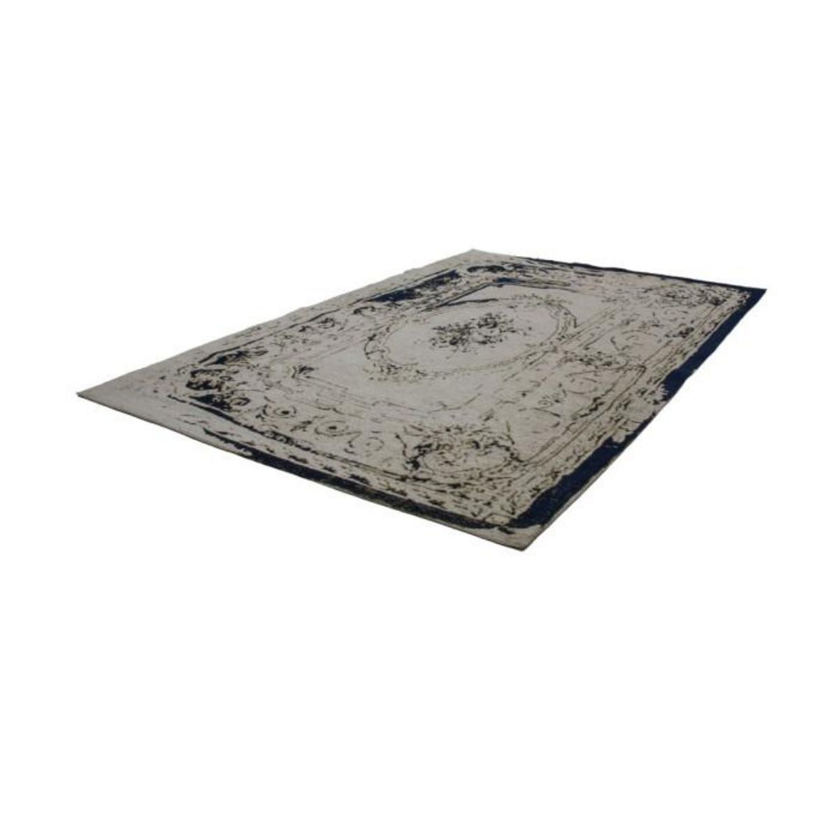 Paris Prix Tapis Vintage Fait Main  Ballerina  Gris & Bleu