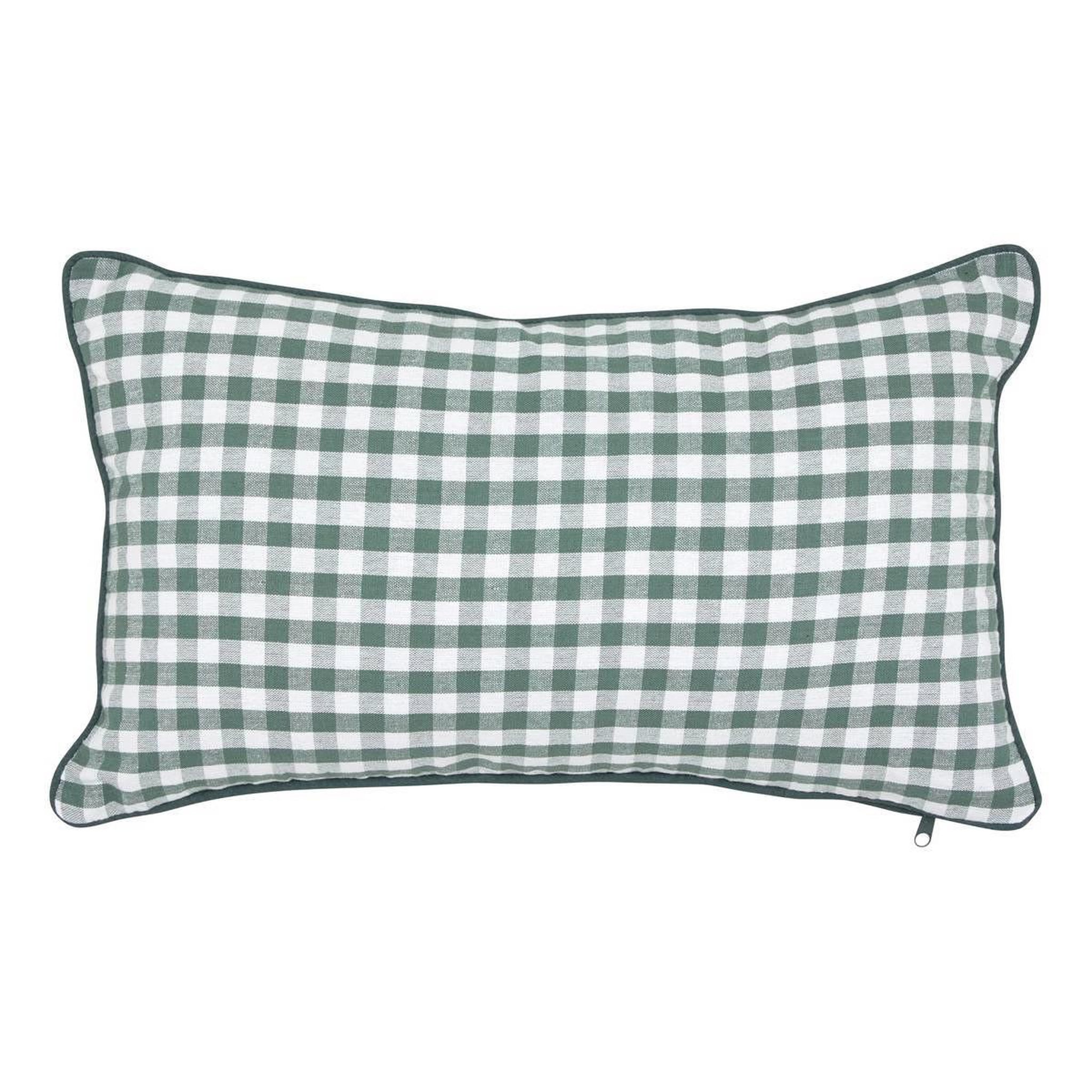 ATMOSPHERA Coussin déco imprimé vichy  groove  30x50cm vert