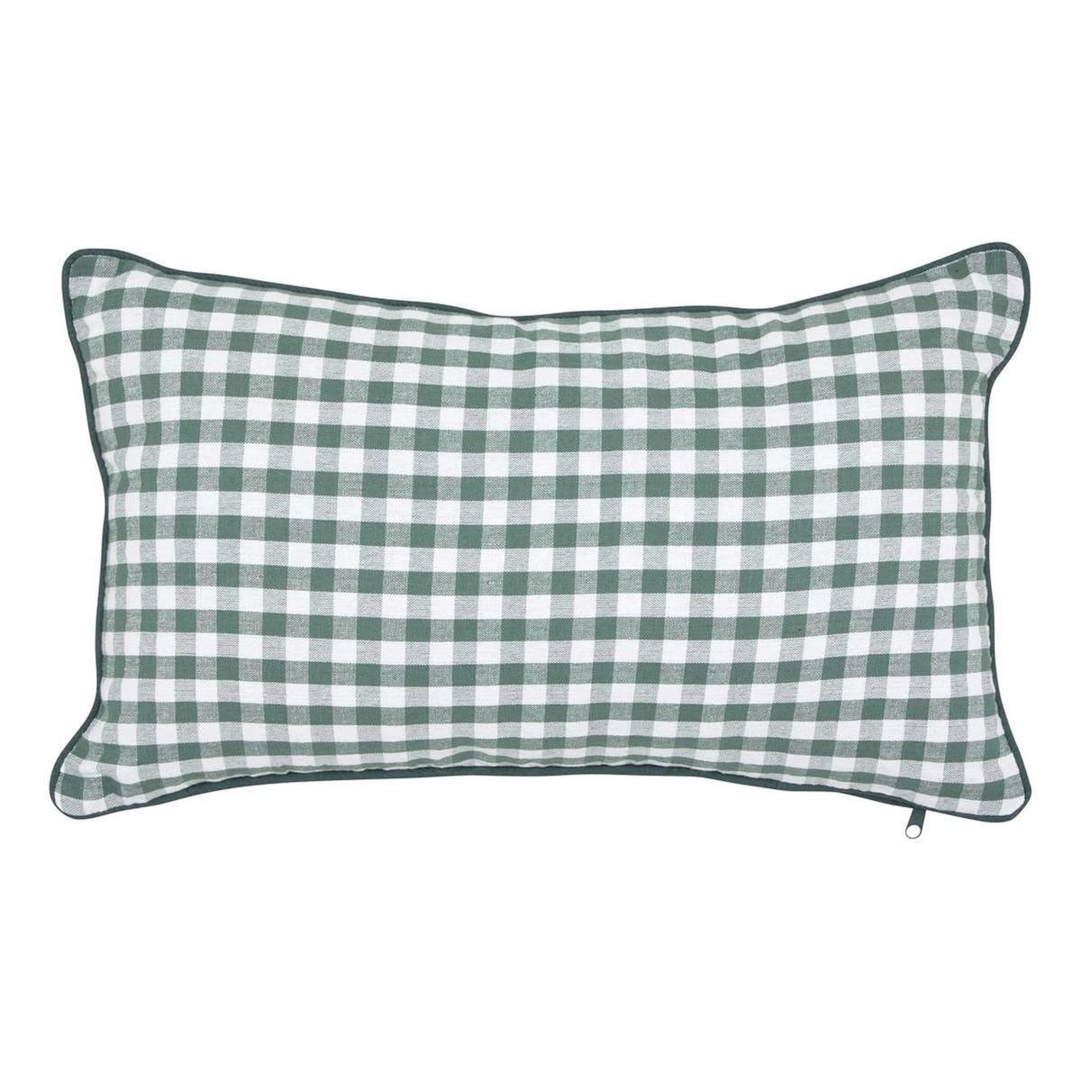 ATMOSPHERA Coussin Déco Imprimé Vichy  Groove  30x50cm Vert