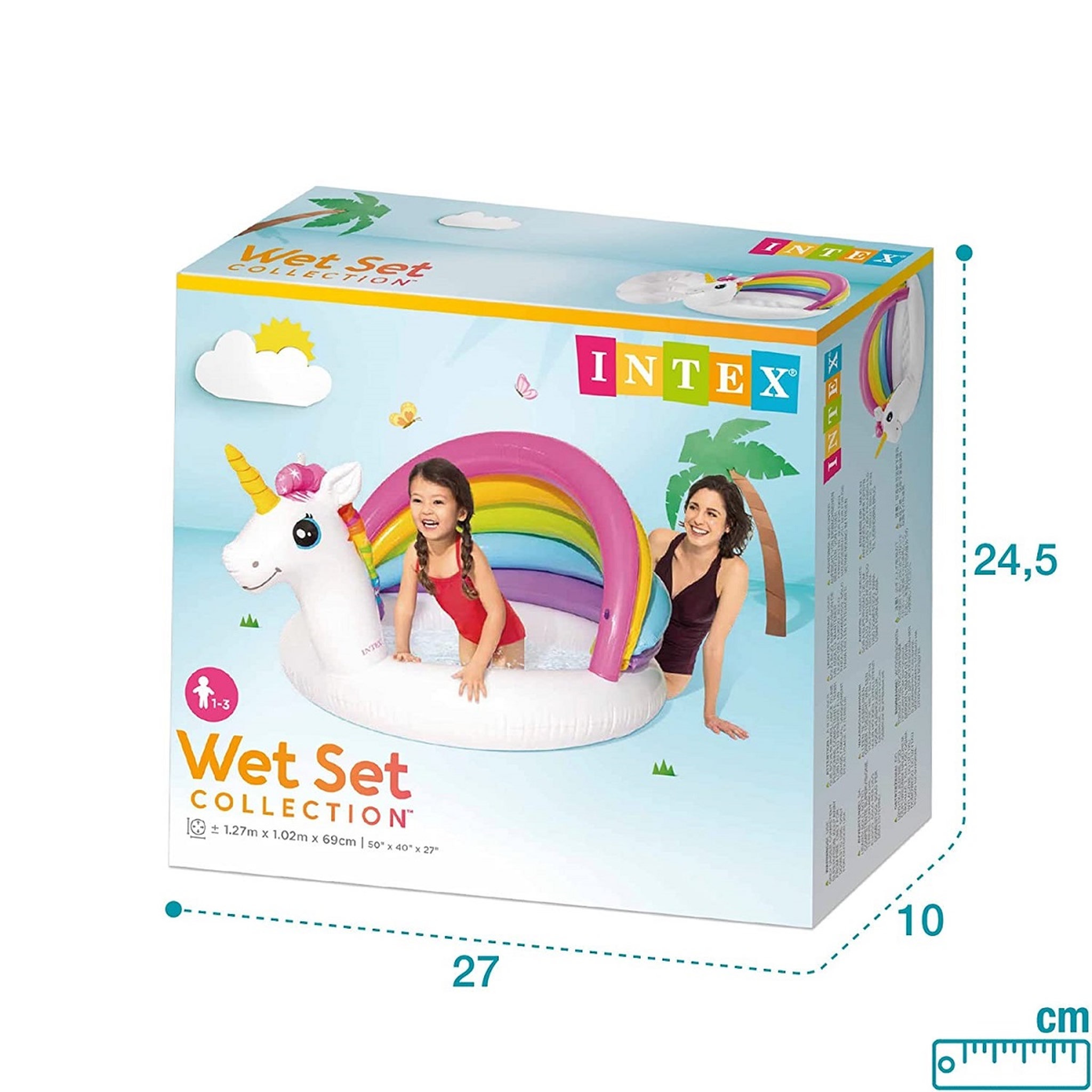 Voir la diapositive 4 : INTEX Piscine Licorne pour bébé 