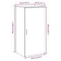 Voir la diapositive 6 : VIDAXL Armoire de rangement gris beton 50x45x103,5cm bois d'ingenierie
