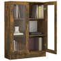 Voir la diapositive 4 : VIDAXL Armoire a vitrine Chene fume 82,5x30,5x115 cm Bois d'ingenierie