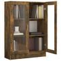 Voir la diapositive 4 : VIDAXL Armoire a vitrine Chene fume 82,5x30,5x115 cm Bois d'ingenierie