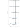 Voir la diapositive 5 : VIDAXL Etagere 5 niveaux Transparent 40x40x130 cm Verre trempe