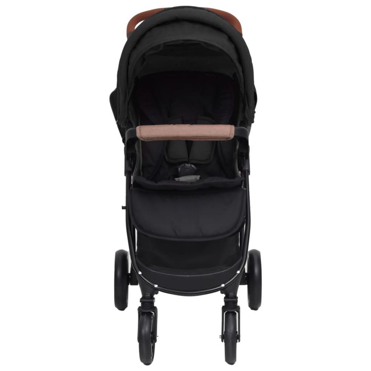 VIDAXL Poussette pour bebe 3-en-1 Anthracite Acier