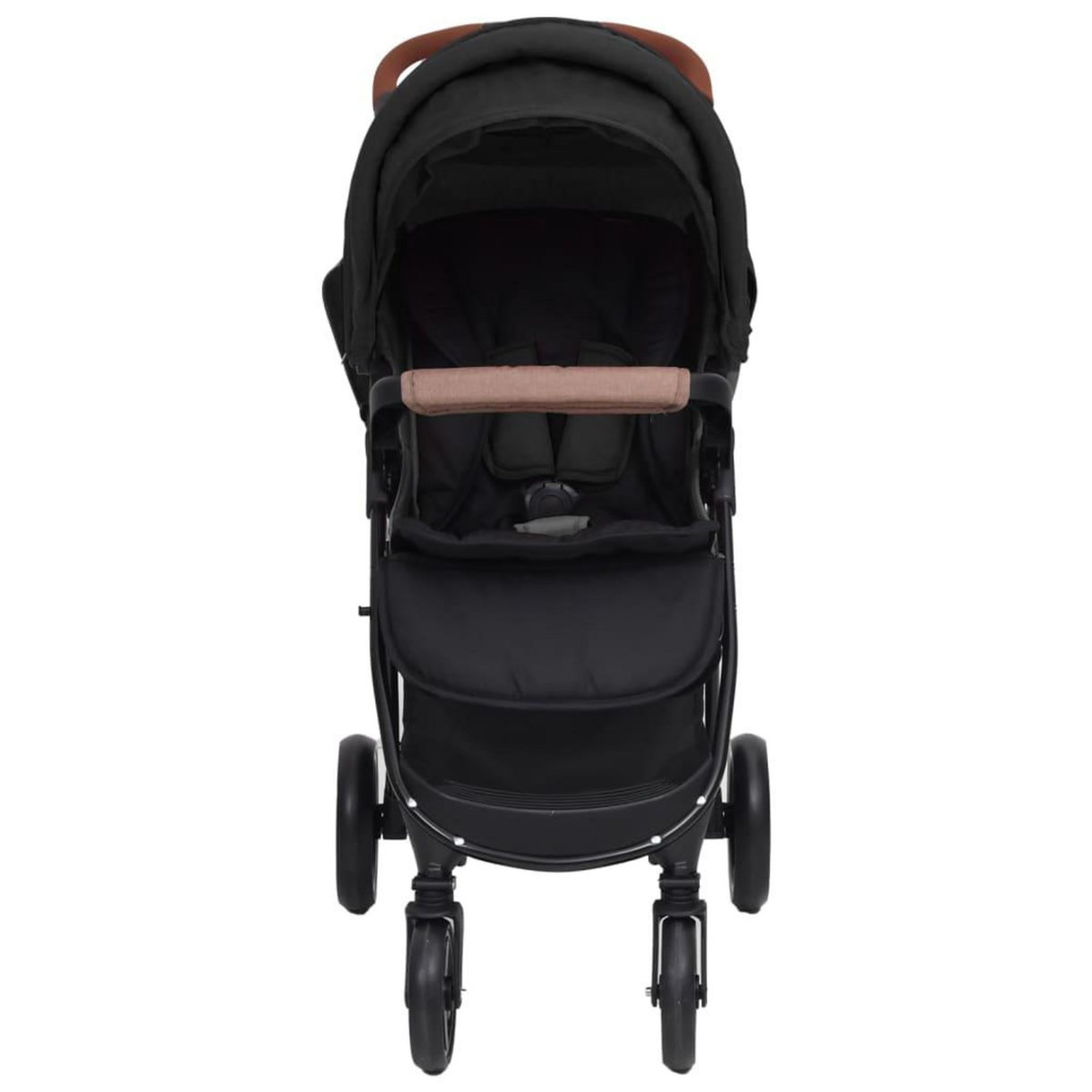 VIDAXL Poussette pour bebe 3-en-1 Anthracite Acier