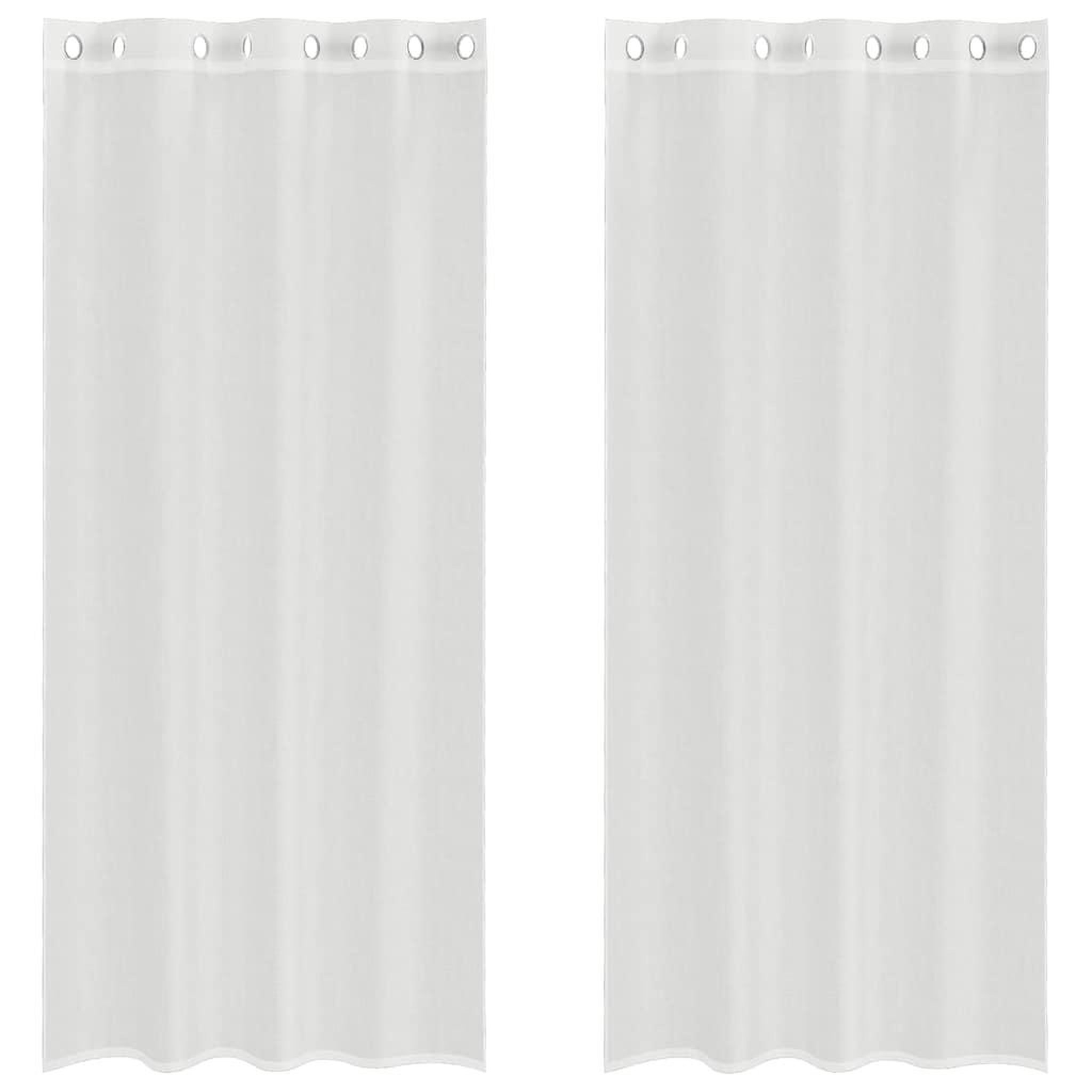 Voir la diapositive 2 : VIDAXL Rideaux en voile avec œillets 2 pcs blanc