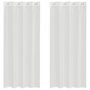 Voir la diapositive 2 : VIDAXL Rideaux en voile avec œillets 2 pcs blanc