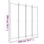 Voir la diapositive 6 : VIDAXL Cloison de separation 4 panneaux Marron 200x200 cm Tissu