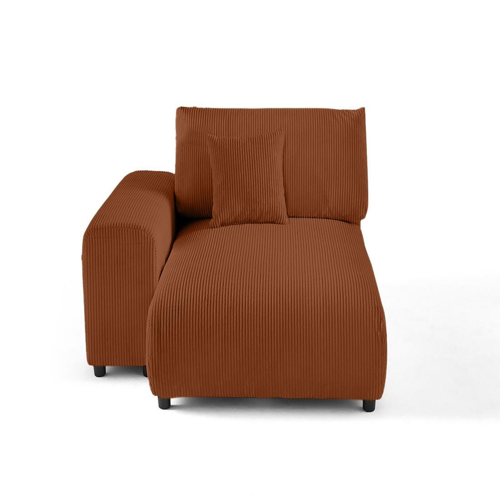 Voir la diapositive 1 : LISA DESIGN Garance - module d'assise méridienne gauche - en velours côtelé