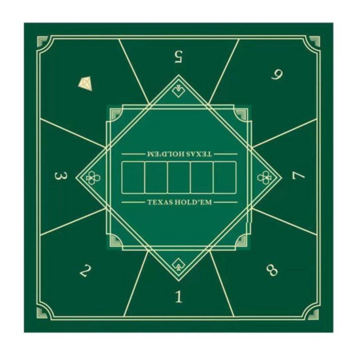 Paris Prix Tapis de Poker  Vegas  83x83cm Vert