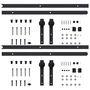 Voir la diapositive 4 : VIDAXL Kits de fixation pour porte coulissante 2 pcs 200 cm Acier Noir