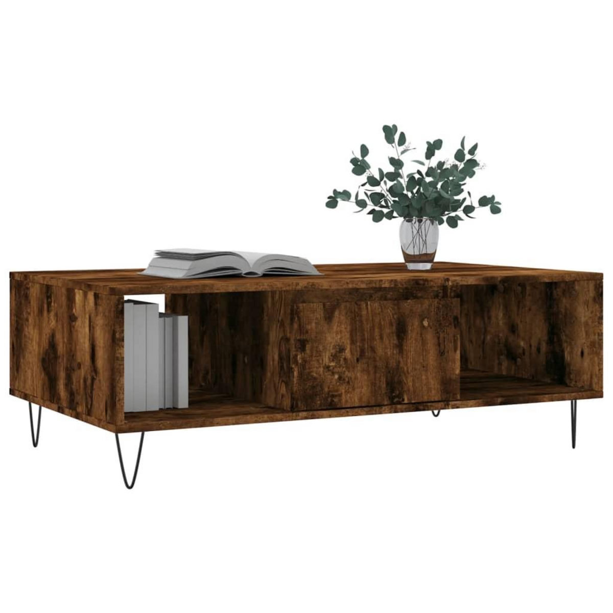 VIDAXL Table basse chene fume 104x60x35 cm bois d'ingenierie