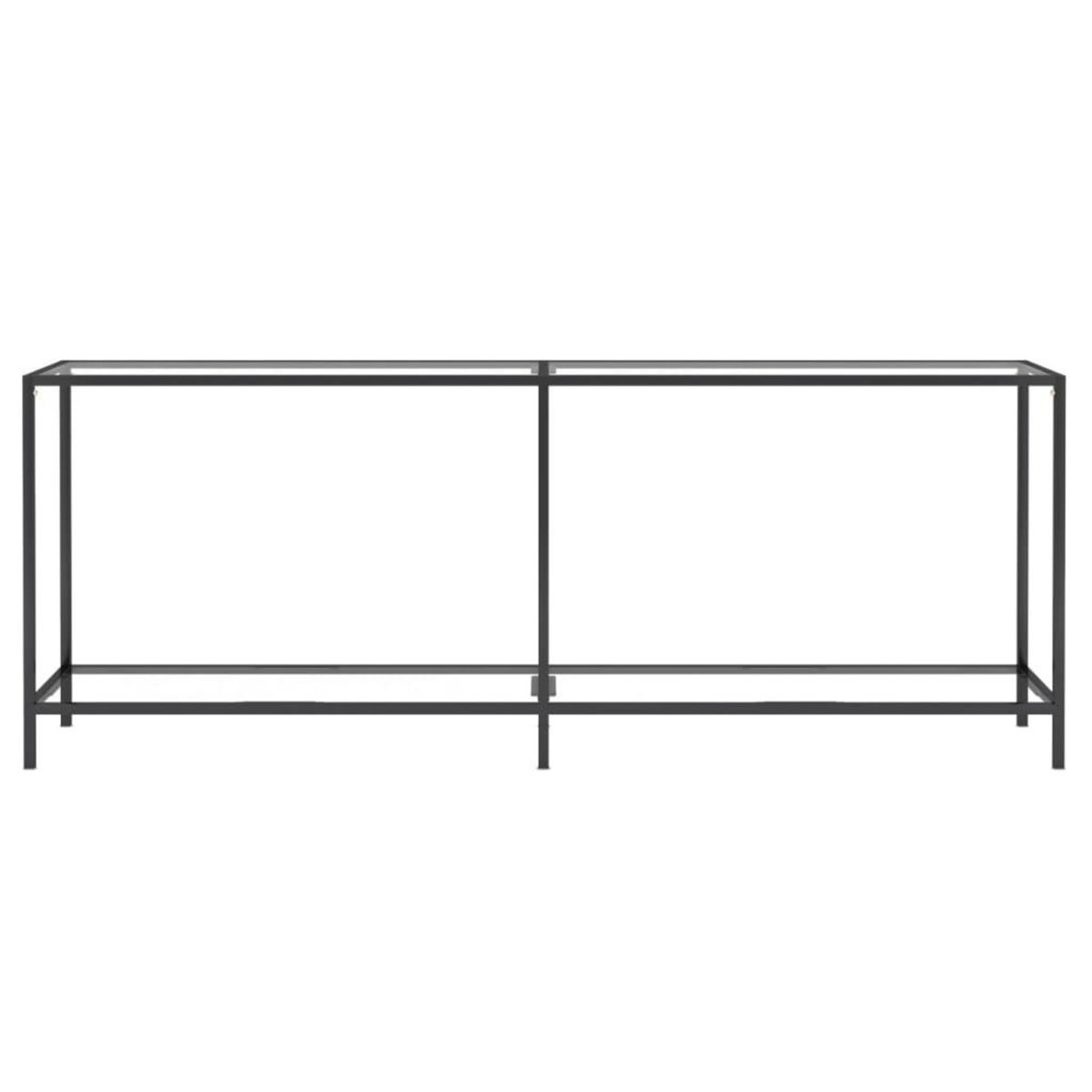 VIDAXL Table console Transparent 200x35x75,5 cm Verre trempe