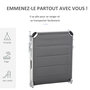 Voir la diapositive 6 : OUTSUNNY Bain de soleil transat pliable dossier réglable multi-positions matelassage tétière alu textilène gris