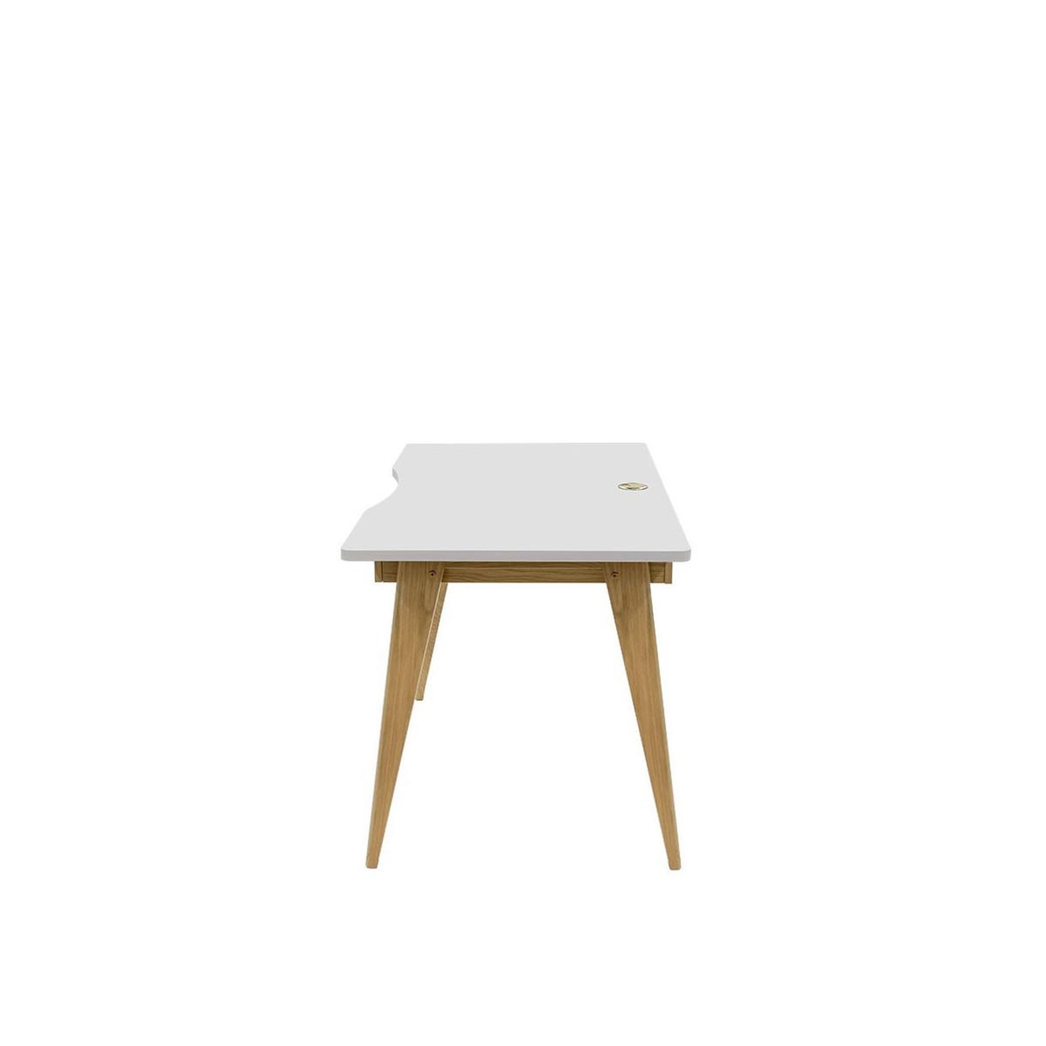Voir la diapositive 5 : Paris Prix Bureau design 2 tiroirs  nice  140cm chêne & blanc