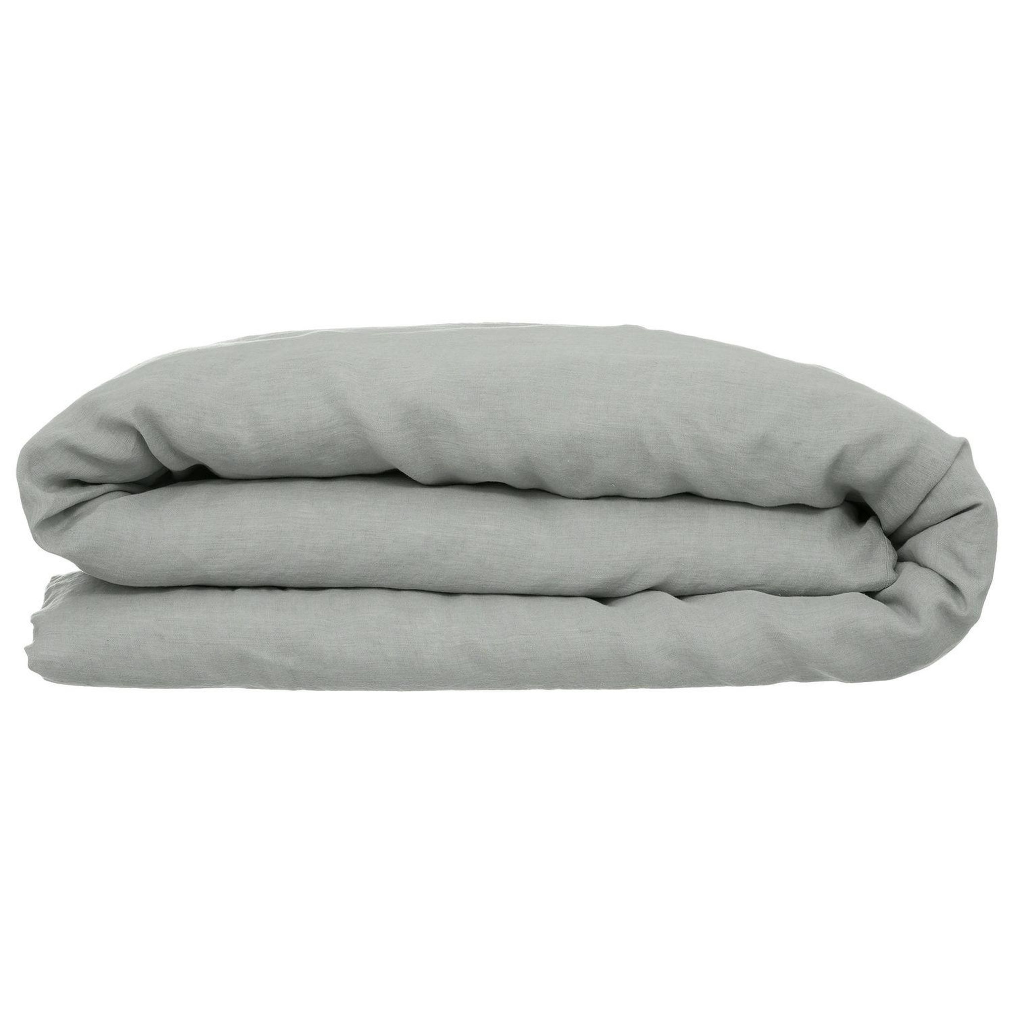 ATMOSPHERA Housse de couette 2 places 100% lin - 260x240cm - vert céladon