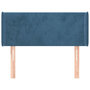 Voir la diapositive 3 : VIDAXL Tete de lit avec oreilles Bleu fonce 93x16x78/88 cm Velours