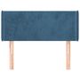 Voir la diapositive 3 : VIDAXL Tete de lit avec oreilles Bleu fonce 93x16x78/88 cm Velours